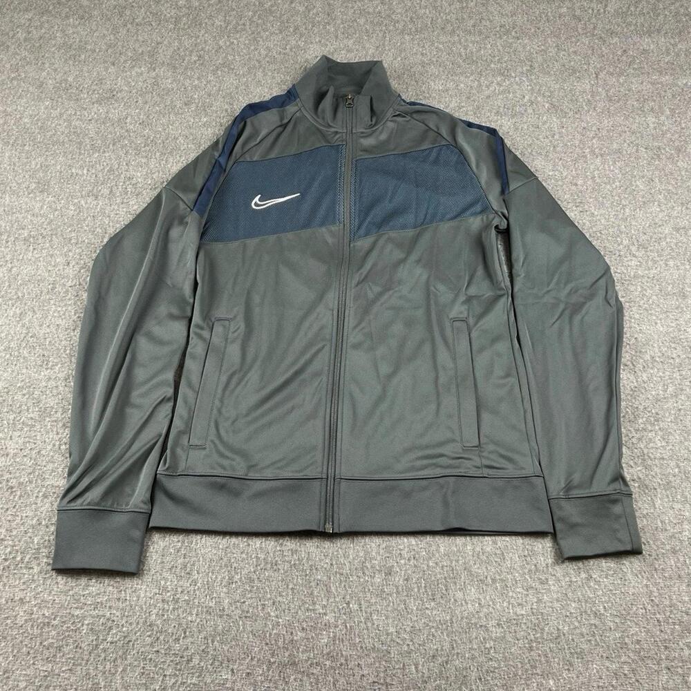 Nike Dri Fit Mens Track‎ Jacket Black Blue Mens Sz Medium